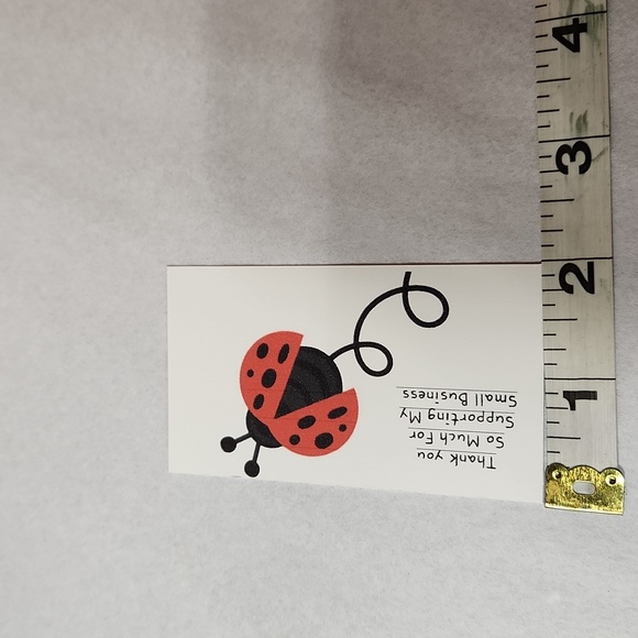 Lady Bug Thank You Business Cards 50 Count - Picture 5 of 5